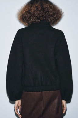 ZIP-UP KNIT BOMBER JACKET - Zara фото 3