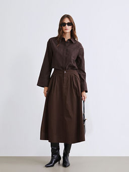 Loose Fit Pileli Klo? Etek