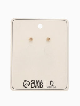 Серьги со стразами "Овал грань", цвет ярко-синий в золоте