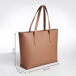 Сумка-шопер женская TEXTURA на молнии, размер 34×11×31 см, однотонная, бежевая