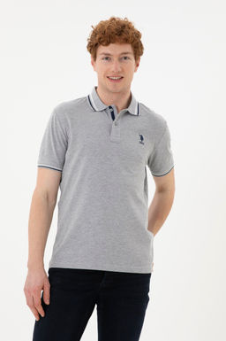 Мужская серая меланжевая базовая футболка - U.s. polo assn фото 10