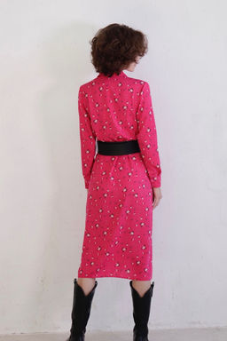 11038 Платье-рубашка с английским воротником малиновое - Martichelli фото 24