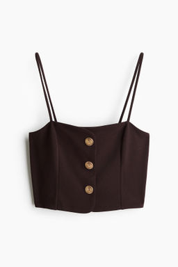 Top cropped con tirantes espagueti