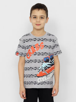 CRB wear/CSKB 63550-11-370 Футболка для мальчика,Светло-серый меланж/Ex.Cherubino