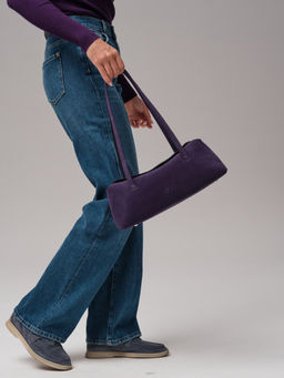 Замшевая сумка Raduy DBR 31127 виноградный  фото 5