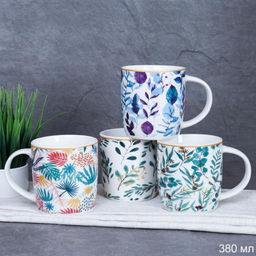 Кружка 400 мл Веточки / Y-370 /уп 72/