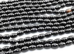 Бусины из агата черного овал 10*14мм, 37см, 27 бусин Радуга камня
