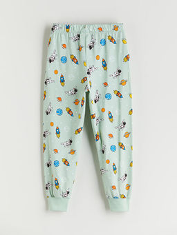 Beli Lastikli Bask?l? Erkek ?ocuk Pijama Alt