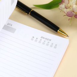 Набор Самый прекрасный цветок: чай зелёный с жасмином 20 г., термостакан 350 мл., ежедневник 80 листов, ручка - Фабрика счастья фото 5