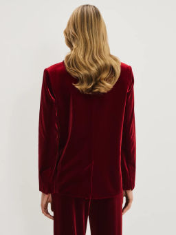 Однобортный жакет из бархата / Zarina