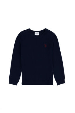 Базовый свитер темно-синего цвета для мальчика - U.s. polo assn фото 4
