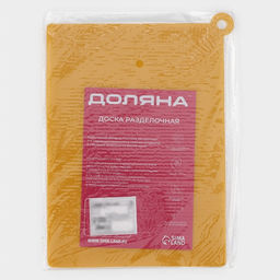 Доска разделочная Доляна, пластик, прямоугольная, противоскользящая, гибкая, 26×19 см, зелёная