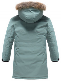 Парка зимняя мужская с капюшоном и мехом енот зеленого цвета 9537-1Z - Valianly фото 4