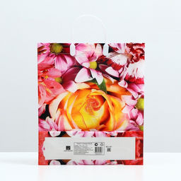 Цена за 10 шт. Пакет «Цветочная фантазия», мягкий пластик, 37×32 см, 120 мкм