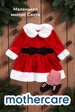 mothercare / Комплект: колготы, платье Новый год  фото 5