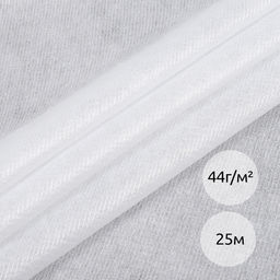 Флизелин IdealTex клей PA точечный нитепрошивной 44г/м? белый 44W90 90см рул.25м