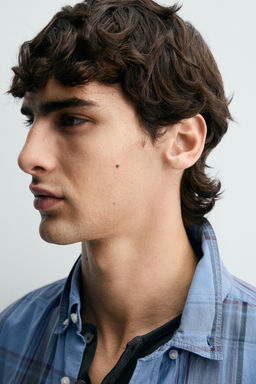 CAMISA REGULAR FIT CUADROS / Azul - Zara фото 5