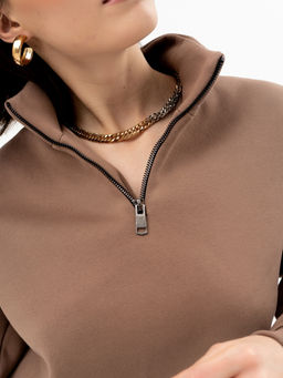 ОЧЕНЬ ТЕПЛЫЙ  футер 3-х нитка с НАЧЕСОМ  Свитшот толстовка джемпер , кофейный - Binita фото 5