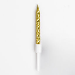 Набор свечи в торт Спираль, 200шт, 5 см, золотой металлик - Страна карнавалия фото 9