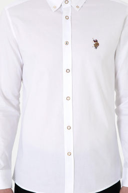 Erkek Beyaz Uzun Kollu Basic G_mlek Sepette S_rpriz _ndirim - U.s. polo assn фото 13