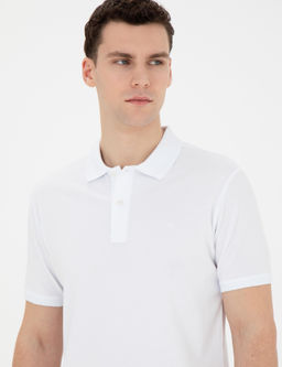 Beyaz Slim Fit Basic Ti__rt - Pierre cardin фото 9