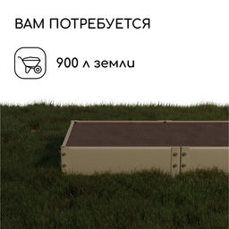 Грядка оцинкованная, 585×100×15 см, Greengo