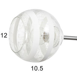 Люстра «Офелия» 2хЕ27 40 Вт бело-хромовый 48×26×27 см BayerLux