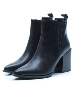 01-PCG267-1 BLACK Ботинки демисезонные женские (натуральная кожа, байка)