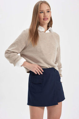 Крутой свитер стандартной посадки с круглым вырезом - Defacto фото 3