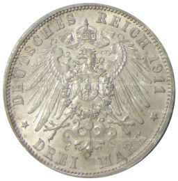 3 марки 1911 года A Германия (Пруссия)