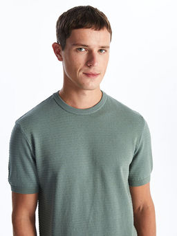 Bisiklet Yaka K?sa Kollu Erkek Triko Kazak