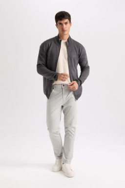 Yazl?k Gabardin Chino Kanvas Pantolon Slim Fit Dar Kesim Dar Paca Cepli