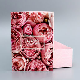 Цена за 5 шт. Коробка складная, крышка-дно, "Желая счастья", 24 х 17 х 8 см без окна