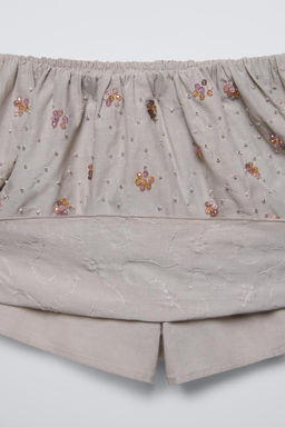 BEADED BERMUDA SKORT - Zara фото 4