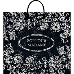 Цена за 10 шт. Пакет «Мадам», полиэтиленовый с пластиковой ручкой, 80 мкм 37×34 см