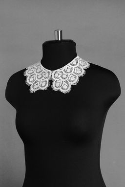 Воротники гипюр KRUZHEVO арт.TBY.HX-05 18,5х9см уп.25 пар цв.01 белый