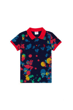 U. S. Polo Assn Темно-синяя футболка с воротником-поло для мальчика