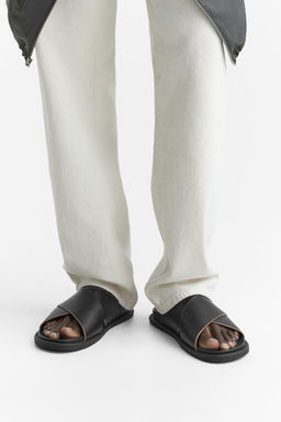 CRISS-CROSS LEATHER SANDALS - Zara фото 3