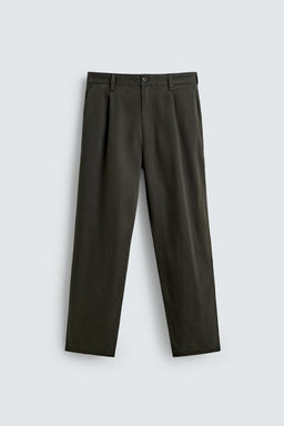 REGULAR FIT PLEATED TROUSERS - Zara фото 6