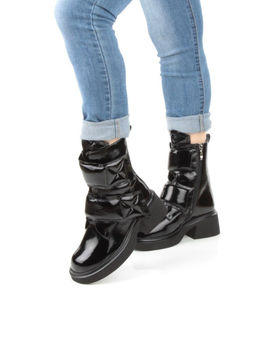 04-HSM710 BLACK Ботинки зимние женские (натуральная кожа, натуральный мех) - Фабричный китай фото 2