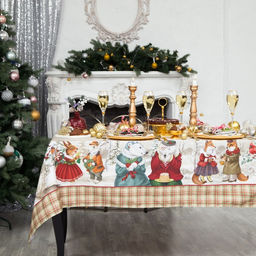 Скатерть новогодняя Этель Winter holidays150х220см +/-3см с ГМВО, хл100%