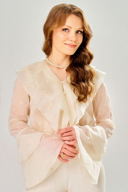 Блуза FITA 20812 экрю  фото 8