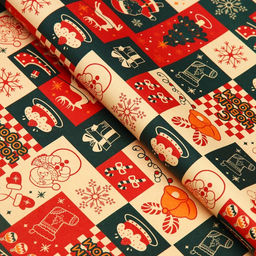 Цена за 10 шт. Бумага упаковочная новогодняя крафт белый «Календарь», 50×70 см