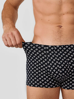 Цена за 2 штуки! Трусы боксеры мужские черные с узором - Mark formelle фото 5