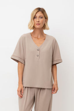 ЕВТ 3290/темно-бежевый блуза жен