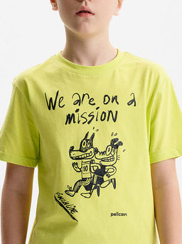 PELICAN, футболка для мальчиков, Яблочный  фото 4