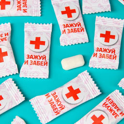 Цена за 50 шт. Жевательная резинка Пофигин, 50 шт. х 1,36 г. - Simaland фото 2