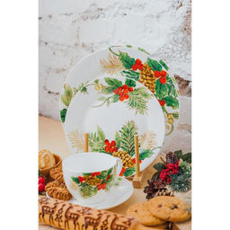 Тарелка фарфоровая десертная Доляна Рождество, d=20,5 см  фото 5