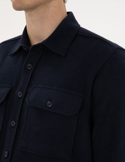 Lacivert Comfort Fit Uzun Kollu G_mlek