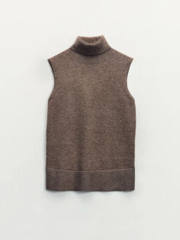 Топ без рукавов с воротником стойкой / Zarina  фото 6